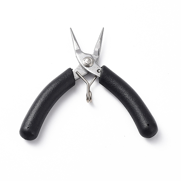 

PandaHall Steel Jewelry Pliers, Needle Nose Plier, Black, 9x9.9x1.3cm Steel Black