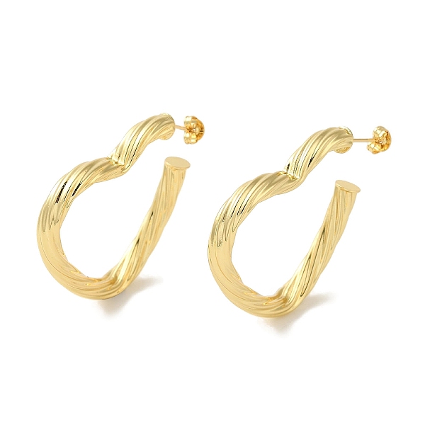 

PandaHall Rack Plating Twist Heart Brass Stud Earrings for Women, Cadmium Free & Lead Free, Long-Lasting Plated, Real 18K Gold Plated...