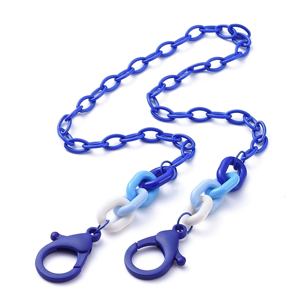 

PandaHall Personalized ABS Plastic Cable Chain Necklaces, Eyeglass Chains, Handbag Chains, with Acrylic Linking Rings and Plastic Lobster..., Multicolor