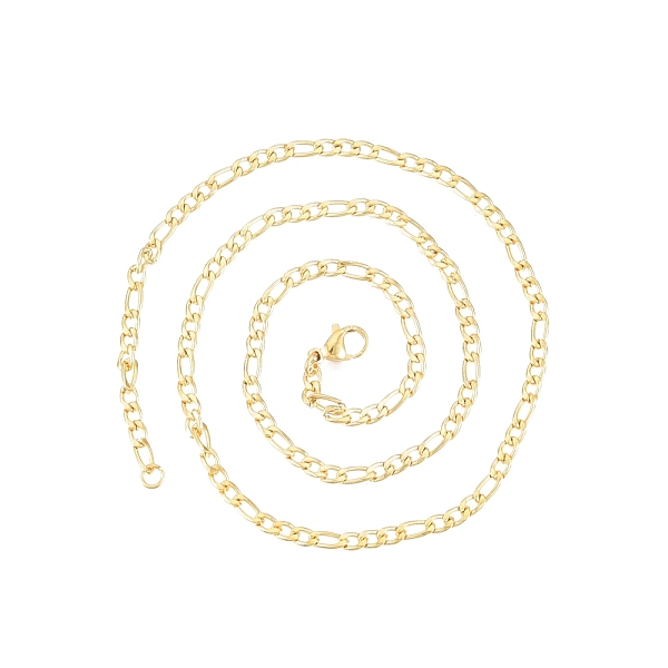 

PandaHall Men's 201 Stainless Steel Figaro Chains Necklace, Golden, 17.72 inch(45cm), Wide: 3mm 201 Stainless Steel