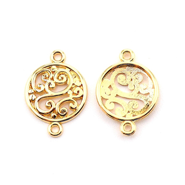 

PandaHall Baroque Style Zinc Alloy Connector Charms, Cadmium Free & Lead Free, Flat Round with Vine, Light Gold, 20.4x14x2mm, Hole: 1.2mm...