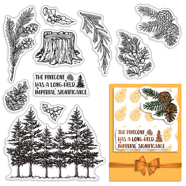 

PandaHall Custom PVC Plastic Clear Stamps, for DIY Scrapbooking, Photo Album Decorative, Cards Making, Tree, 160x110x3mm Plastic Tree Clear