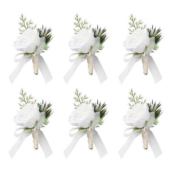 Silk Cloth Artificial Flower Boutonniere