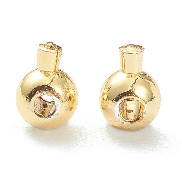 

PandaHall Brass Crimp Beads, Long-Lasting Plated, Round, Golden, 4.5x3.5x3mm, Hole: 0.8mm Brass Round