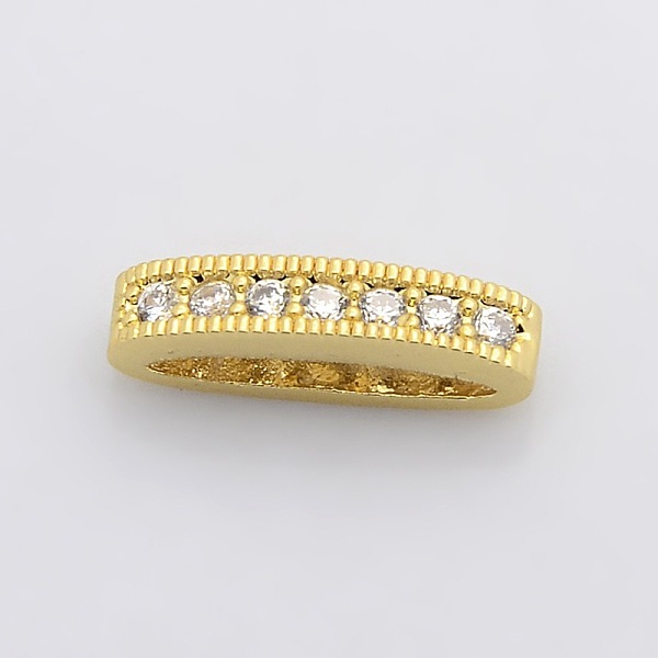 

PandaHall Oval Brass Micro Pave Cubic Zirconia Multi-Strand Links, Cadmium Free & Nickel Free & Lead Free, Golden, 13x4x4mm, Hole: 1.5mm...