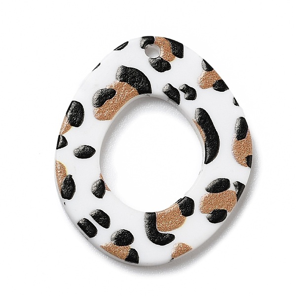 

PandaHall Leopard Pattern Opaque Acrylic Pendants, for DIY Earring Accessories, Twist Oval, Sandy Brown, 31x26x2mm, Hole: 1.6mm Acrylic Oval