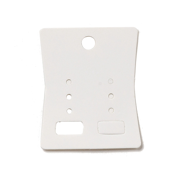 

PandaHall Paper Display Cards, Used For Earrings, Rectangle, White, 4.8x3.8x0.05cm Paper Rectangle White