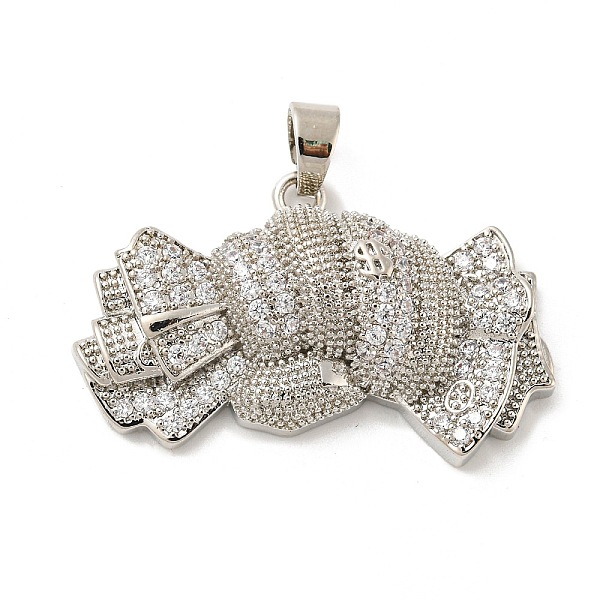 

PandaHall Brass Micro Pave Cubic Zirconia Pendants, Long-Lasting Plated, Fist, Platinum, 22.5x36.5x9mm, Hole: 6.5x4mm Brass+Cubic Zirconia..., Clear