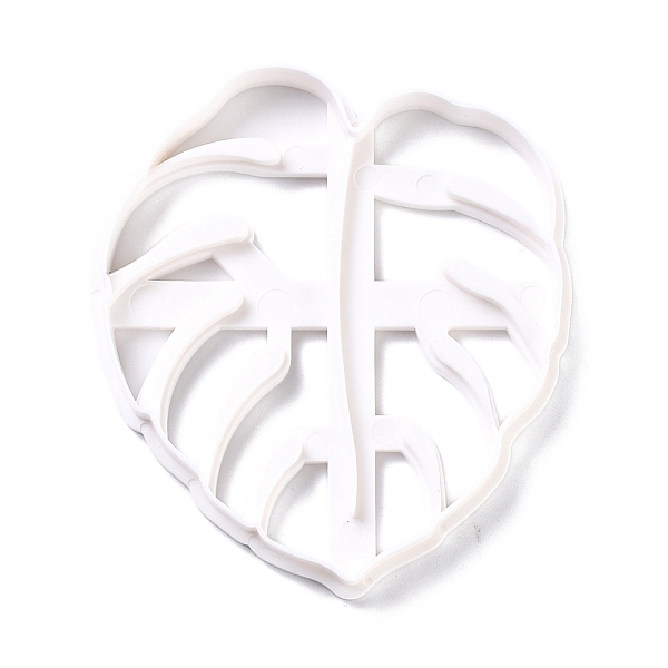 

PandaHall Plastic Mold, Cookie Cutters, Cookies Moulds, DIY Biscuit Baking Tool, Leaf, White, 88x77x10mm Plastic Leaf White