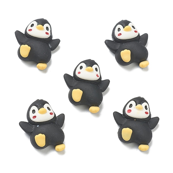 

PandaHall Opaque Resin Cabochons, Penguin, Black, 19x15x7.5mm Resin Penguin Black