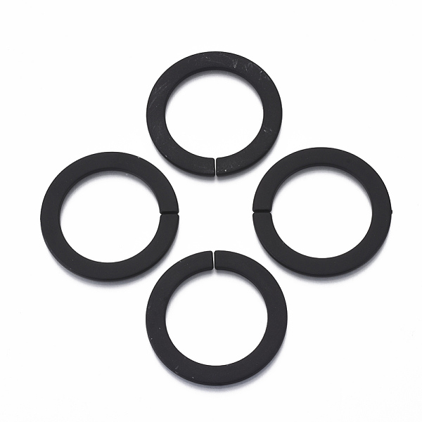 

PandaHall Spray Painted CCB Plastic Linking Rings, Quick Link Connectors, For Jewelry Link Chains Making, Round Ring, Black, 45x3mm, Inner...