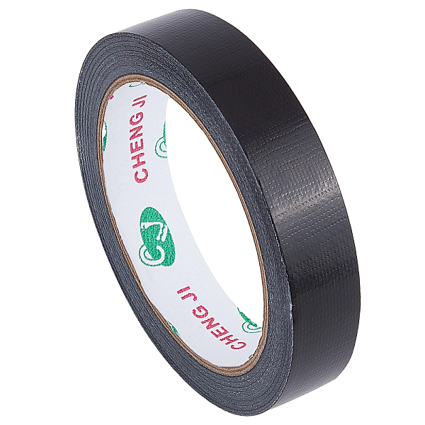 PandaHall GORGECRAFT 3/4 Inch x 65.6ft Bookbinding Repair Tape Black Fabric Tape Adhesive Duct Tape Safe Cloth Library Book Seam Sealing...