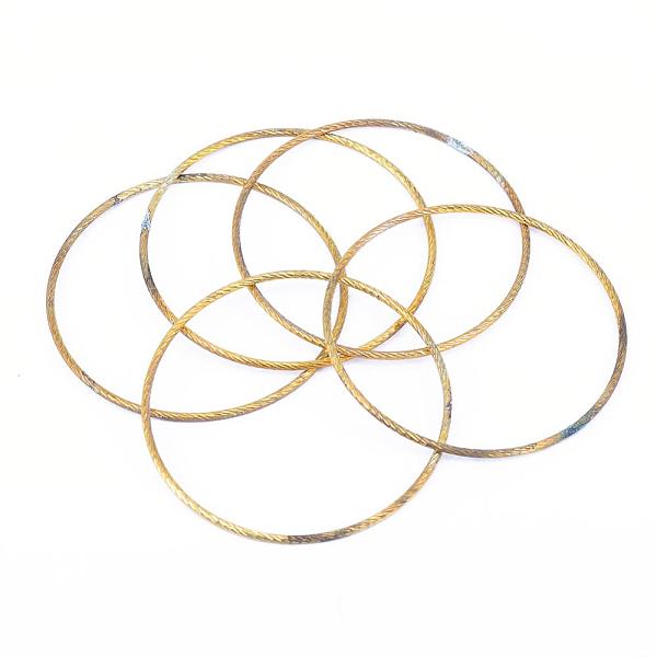 

PandaHall Brass Bangle Making, Nickel Free, Raw(Unplated), 2-3/8 inch(60mm) Brass
