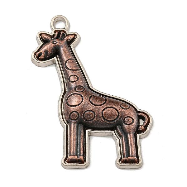 

PandaHall Alloy Pendants, Giraffe Charm, Cadmium Free & Lead Free, Red Copper, 48x36x5.5mm, Hole: 3mm Alloy Giraffe