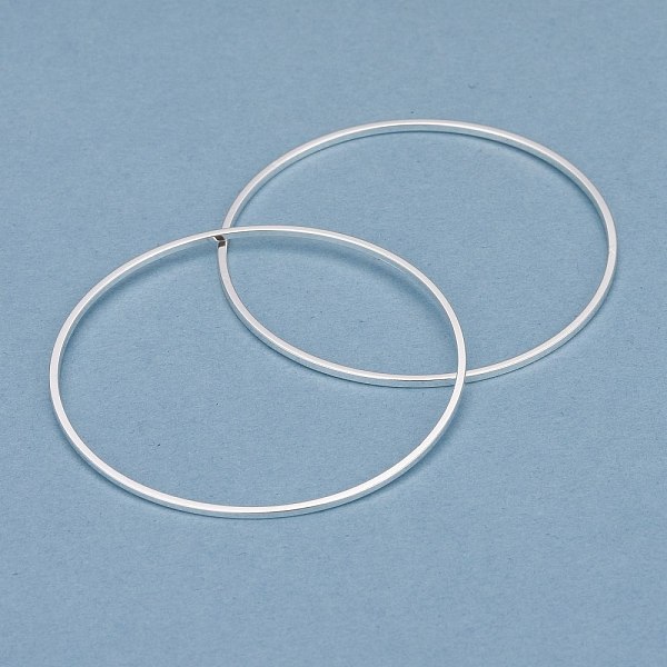 

PandaHall Brass Linking Rings, Long-Lasting Plated, Round Ring, 925 Sterling Silver Plated, 40x1mm, Inner Diameter: 38mm Brass Ring