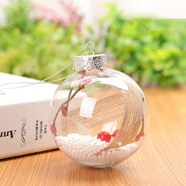 

PandaHall Transparent Plastic Fillable Ball Pendants Decorations, with Rattan inside, Christmas Tree Hanging Ornament, Clear, 60mm Plastic...