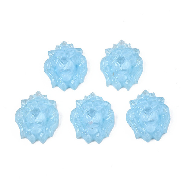 

PandaHall Transparent Resin Cabochons, Lion, Light Sky Blue, 9.5x8x3.5mm Resin Lion