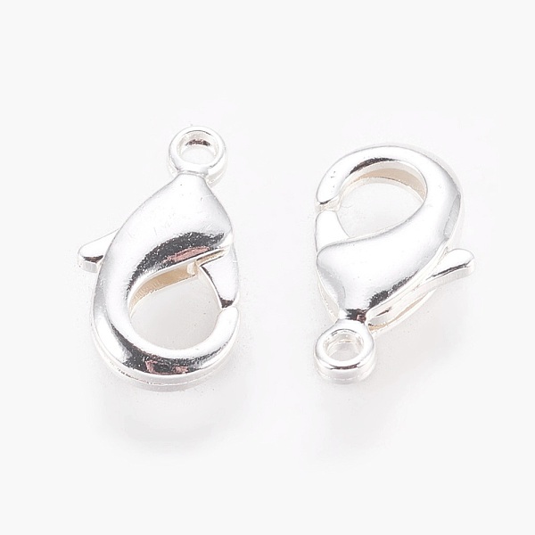 

PandaHall Brass Lobster Claw Clasps, Nickel Free, 925 Sterling Silver Plated, 12x7x2.5mm, Hole: 1mm Brass Others