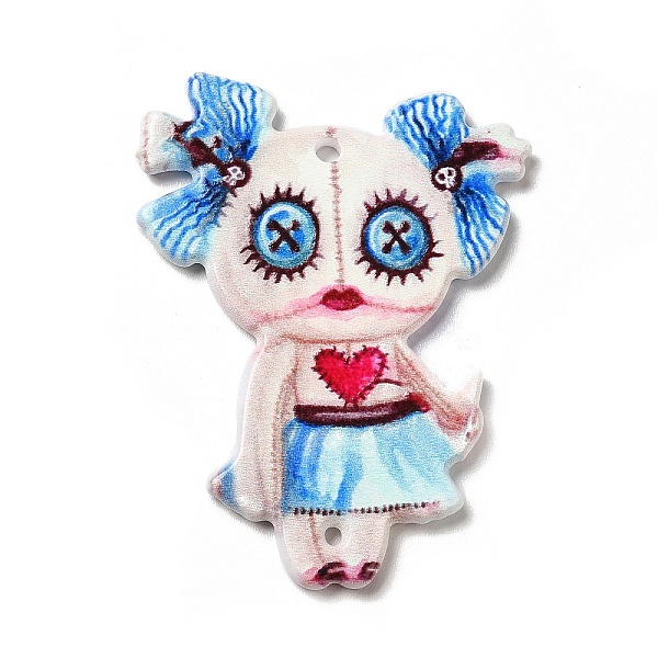 

PandaHall Opaque Double-sided Printed Acrylic Pendants, for Halloween, Human, 43.5x34x2.5mm, Hole: 2mm Acrylic Human