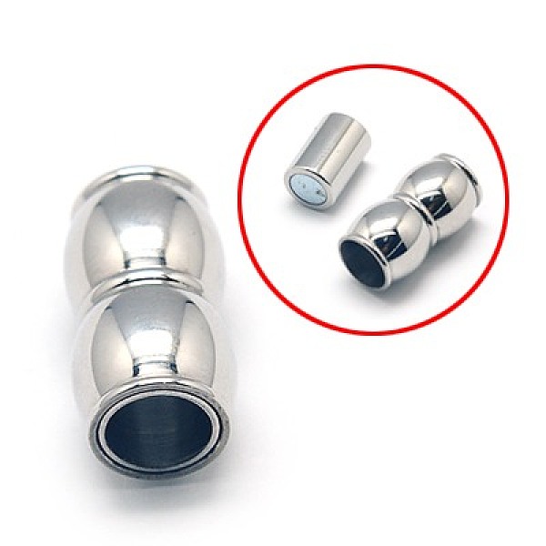 

PandaHall 304 Stainless Steel Magnetic Clasps with Glue-in Ends, Peanut, Stainless Steel Color, 18x10mm 304 Stainless Steel Vegetables