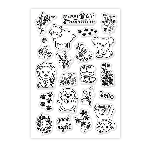 

PandaHall PVC Plastic Stamps, for DIY Scrapbooking, Photo Album Decorative, Cards Making, Stamp Sheets, Animal Pattern, 16x11x0.3cm Plastic...