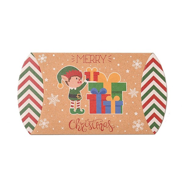 Christmas Theme Cardboard Candy Pillow Boxes
