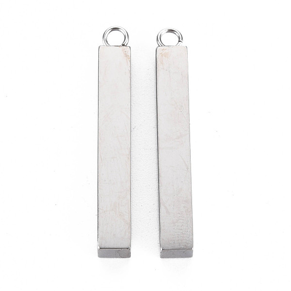 

PandaHall 304 Stainless Steel Pendants, Rectangle, Stainless Steel Color, 35x5x5mm, Hole: 2mm 304 Stainless Steel Rectangle