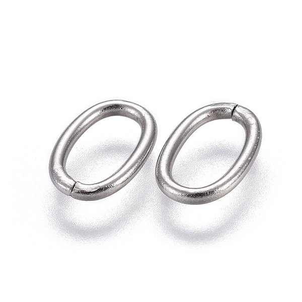 

PandaHall 304 Stainless Steel Open Jump Rings, Oval, Stainless Steel Color, 10x6.5x1.1mm 304 Stainless Steel