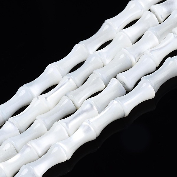 

PandaHall Natural Trochid Shell/Trochus Shell Beads Strands, Bleach, Bamboo Stick, White, 7x4mm, Hole: 1mm, about 58pcs/strand, 15.94 inch...