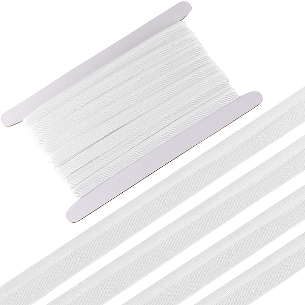 

PandaHall Gorgecraft 10 Yards Polyester Ribbons, for Garment Accessories, White, 3/8 inch(11mm) Polyester None White