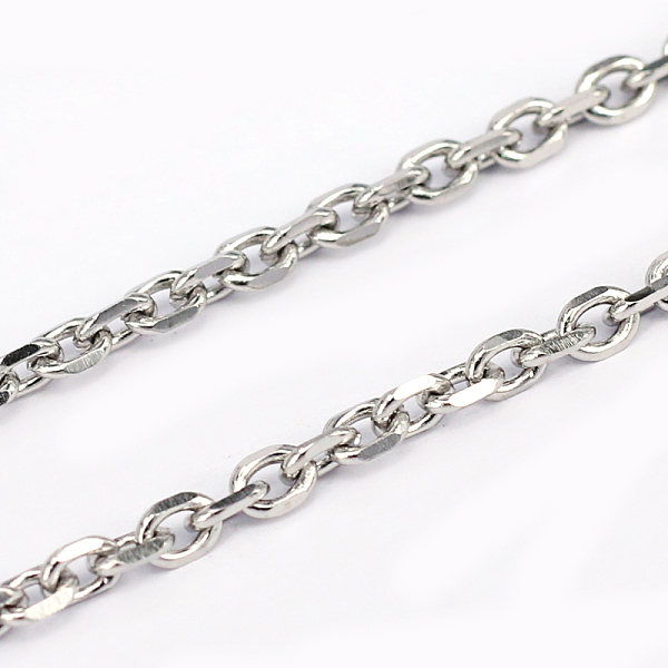 

PandaHall 304 Stainless Steel Cable Chains, Diamond Cut Chains, Unwelded, Faceted, Oval, Stainless Steel Color, 0.8mm, Link: 3x0.8x3.8mm 304...