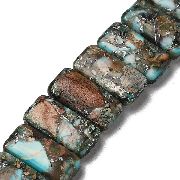 Brins de perles de jaspe impérial synthétiques