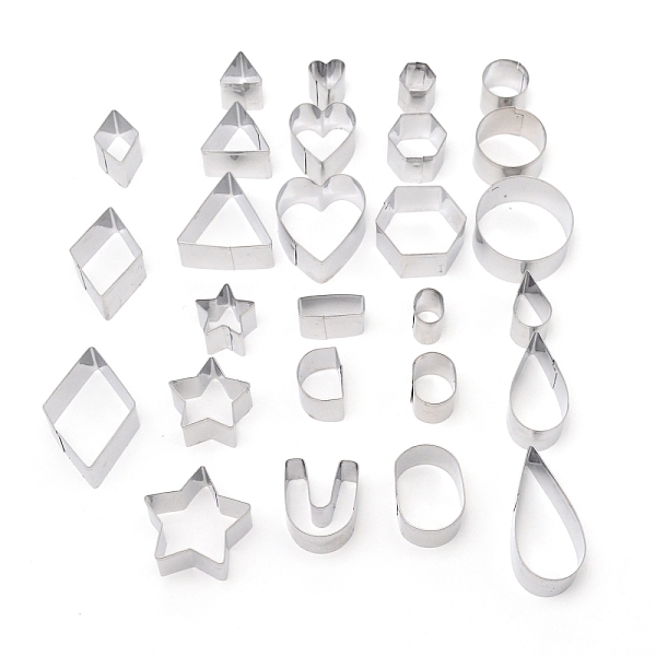 

PandaHall 430 Stainless Steel Cookie Cutters Set, Bakeware Tools, DIY Clay Accessories, Earring Shape, Stainless Steel Color...