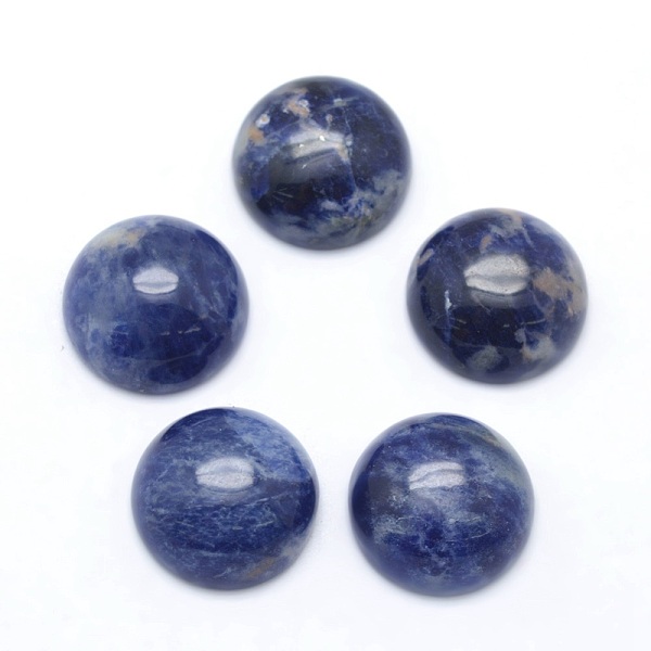 

PandaHall Natural Sodalite Cabochons, Half Round, 10x4~5mm Sodalite Half Round