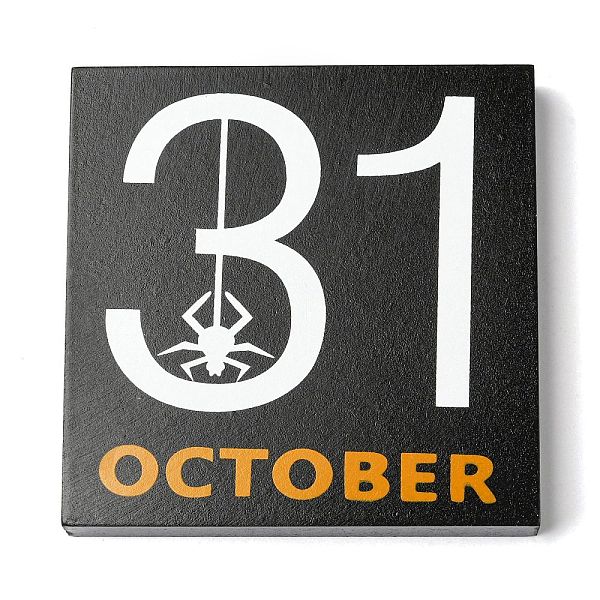 

PandaHall Halloween Theme Ornaments, Wooden Home Desktop Display Decoration, Square with October 31st, Black, 100x100x10.5mm Wood Square...