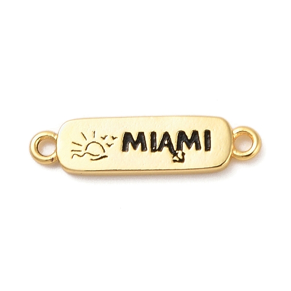 

PandaHall Beach Theme Rack Plating Brass Rectangle Connector Charms, Word MIAMI Links, Long-Lasting Plated, Cadmium Free & Lead Free, Real..., Black