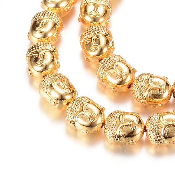 

PandaHall Electroplate Non-magnetic Synthetic Hematite Bead Strands, Buddha, Golden Plated, 10x9x7mm, Hole: 1mm, about 40pcs/strand, 15.7...
