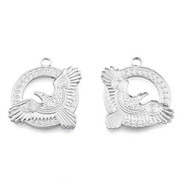 

PandaHall 201 Stainless Steel Pendants, Eagle, Stainless Steel Color, 28x31x2mm, Hole: 2.5mm 201 Stainless Steel Other Animal