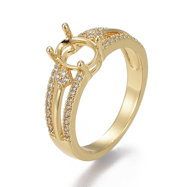 PandaHall Environmental Brass Finger Ring Components, Claw Pad Ring Settings, with Cubic Zirconia, Lead Free & Cadmium Free & Nickel Free... PandaHall Environmental Brass Finger Ring Components, Claw Pad Ring Settings, with Cubic Zirconia, Lead Free & Cadmium Free & Nickel Free...