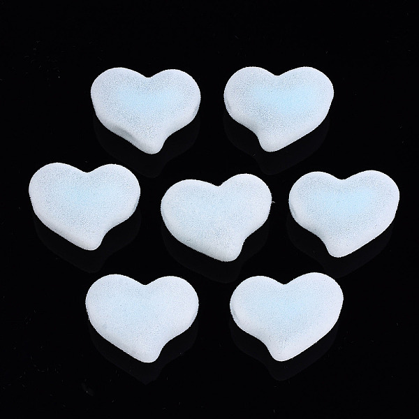

PandaHall Flocky Acrylic Beads, Bead in Bead, Heart, Light Sky Blue, 16x21x12mm, Hole: 2.5mm Acrylic Heart