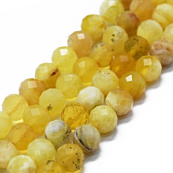 

PandaHall Natural Yellow Opal Beads Strands, Faceted(64 Facets), Round, 6mm, Hole: 0.8mm, about 62~67pcs/strand, 15.16~15.55 inch...