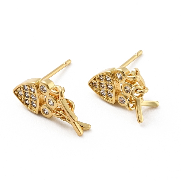 

PandaHall Clear Cubic Zirconia Fish Stud Earrings, Brass Jewelry for Women, Cadmium Free & Nickel Free & Lead Free, Real 18K Gold Plated...