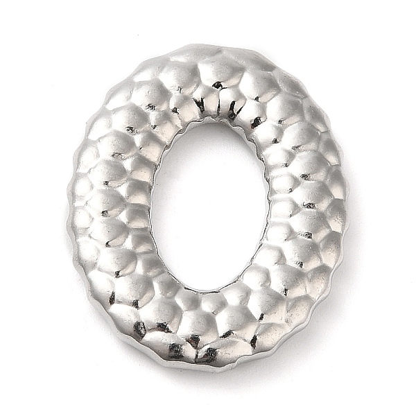 

PandaHall 304 Stainless Steel Linking Rings, Embossed, Oval, Stainless Steel Color, 24.5x20x3mm, Inner Diameter: 12.5x7.8mm 304 Stainless...