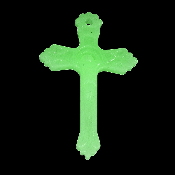 

PandaHall Plastic Pendants, Glow in the Dark, for Key Chain Bag Hanging Ornaments, Cross, Cross, 39.5x24.5x4.5mm, Hole: 1.8mm Plastic Cross