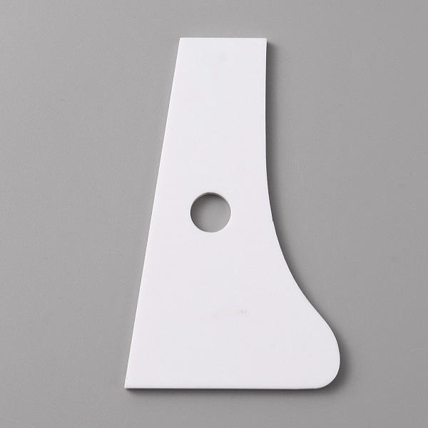

PandaHall Acrylic Scraper Tools, White, 90x53x3mm, Hole: 10mm Acrylic White