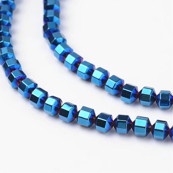 

PandaHall Non-Magnetic Synthetic Hematite Beads Strands, Blue Plated, 4x4mm, Hole: 0.8mm, about 100pcs/strand, 15.7 inch Non-magnetic...