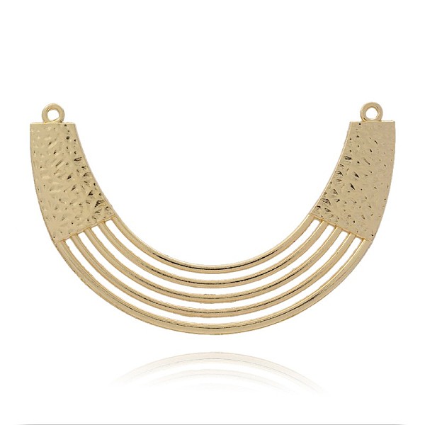 

PandaHall Curved Alloy Big Pendant Links, Golden, 115x22x2mm, Hole: 3mm Alloy Moon