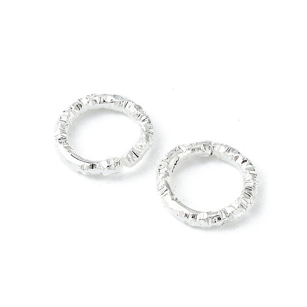 

PandaHall Iron Jump Rings, Twisted Lines Rings, Round Ring, Silver, 8x1.2mm Iron Ring