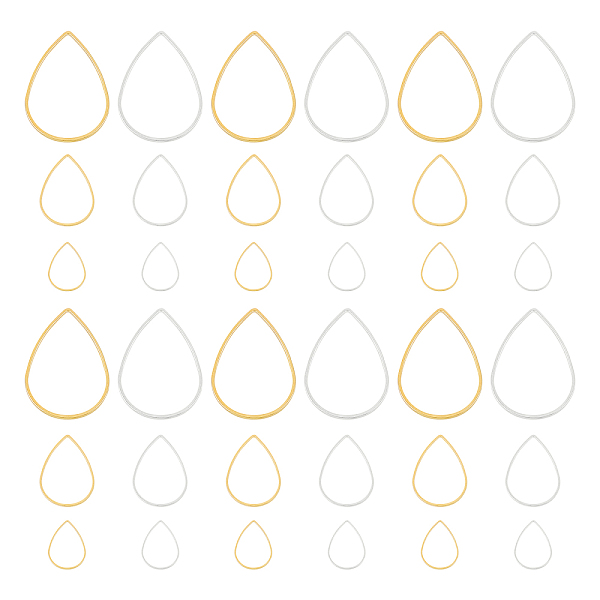 

PandaHall PH 300pcs Drop Linking Rings 3 Sizes Metal Teardrop Charms Links Frames Charms Jewelry Connectors for Necklaces Bracelets Jewelry...