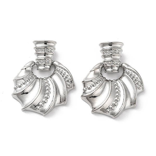 

PandaHall Brass Pendants, Flower, Platinum, 31x25x4mm, Hole: 5x2mm Brass Flower